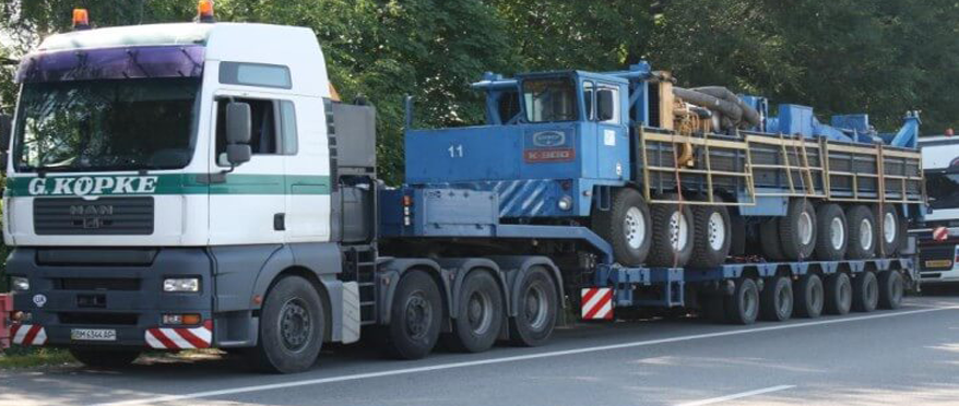 Trasporto di un implanto di trivellazione dalla Russia alla Polonia